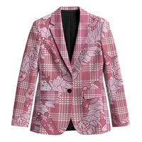 Pink Palaka Hawaii Cowboy Christmas Blazer Paniolo Mix Maile Lei - Polynesian Pride