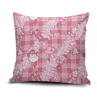 Pink Palaka Hawaii Cowboy Christmas Pillow Cover Paniolo Mix Maile Lei - Polynesian Pride