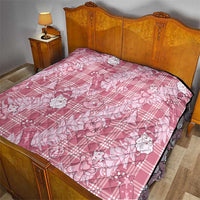 Pink Palaka Hawaii Cowboy Christmas Quilt Paniolo Mix Maile Lei - Polynesian Pride