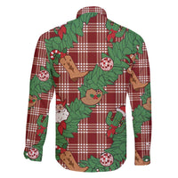 Red Palaka Hawaii Cowboy Christmas Family Matching Puletasi and Hawaiian Shirt Paniolo Mix Maile Lei - Polynesian Pride