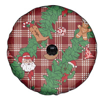 Red Palaka Hawaii Cowboy Christmas Spare Tire Cover Paniolo Mix Maile Lei - Polynesian Pride