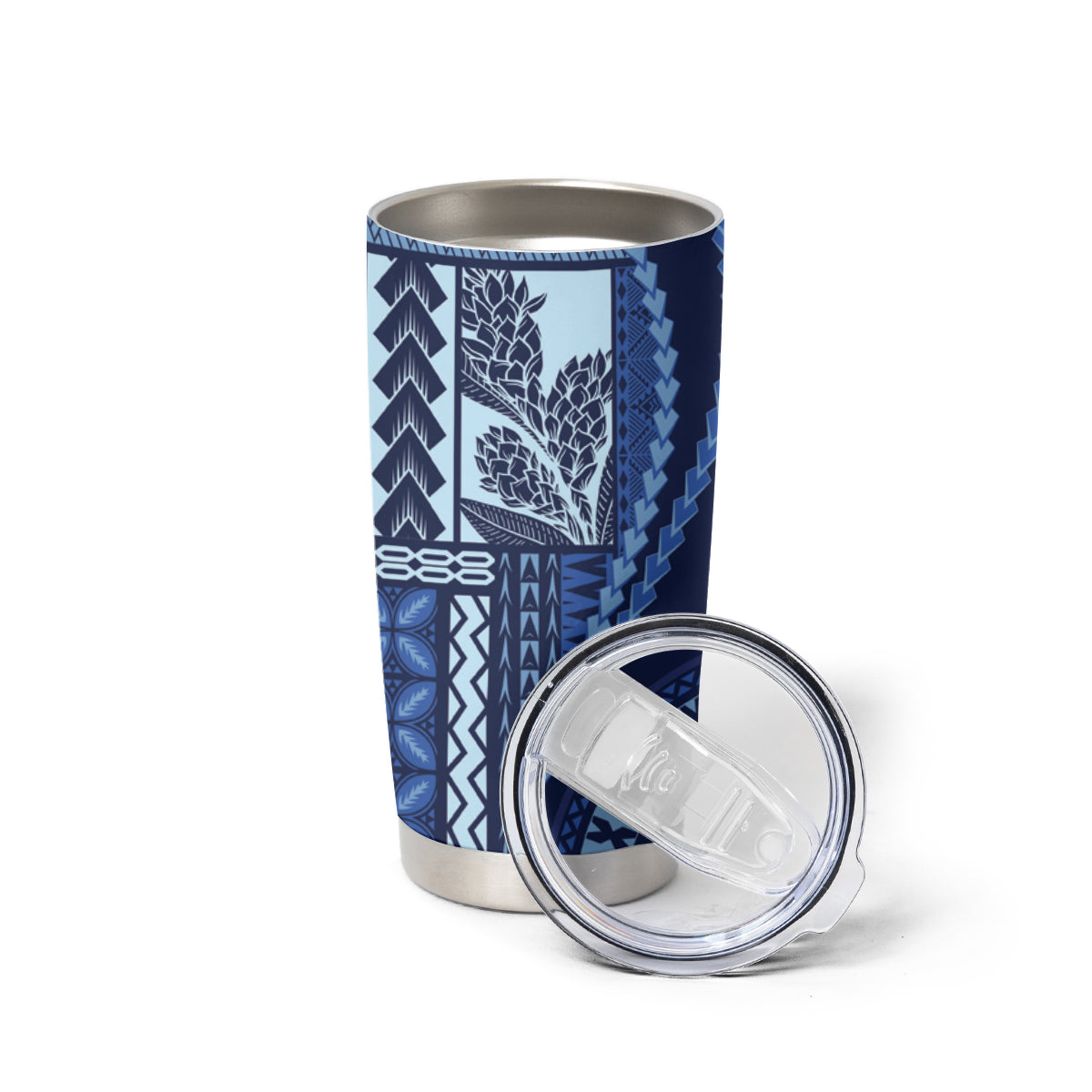 Samoa Siapo Motif Tumbler Cup Classic Style - Blue Ver