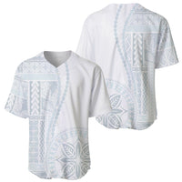Samoa White Sunday Baseball Jersey Classic Siapo Style LT7 - Polynesian Pride