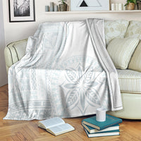 Samoa White Sunday Blanket Classic Siapo Style LT7 - Polynesian Pride