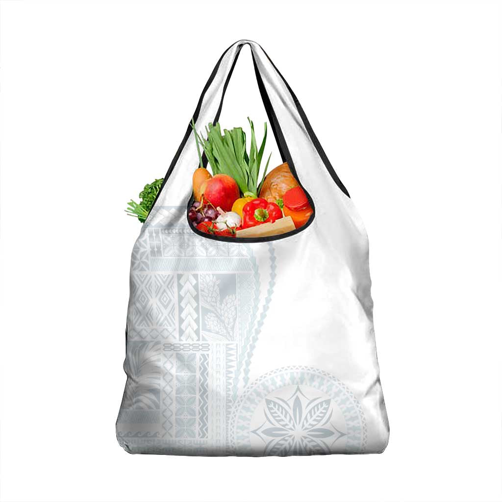 Samoa White Sunday Grocery Bag Classic Siapo Style