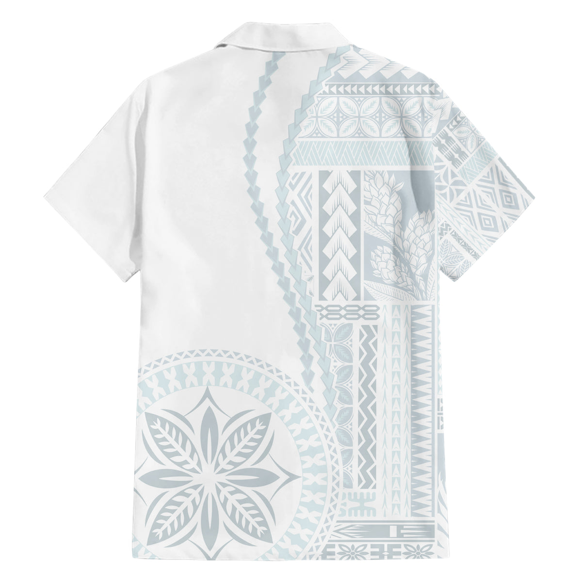 Samoa White Sunday Hawaiian Shirt Classic Siapo Style LT7 - Polynesian Pride