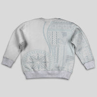Samoa White Sunday Kid Ugly Christmas Sweater Classic Siapo Style LT7 - Polynesian Pride