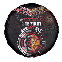 Aotearoa and Australia Indigenous Spare Tire Cover Stand Together For Te Tiriti LT7 - Polynesian Pride