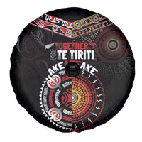 Aotearoa and Australia Indigenous Spare Tire Cover Stand Together For Te Tiriti LT7 - Polynesian Pride