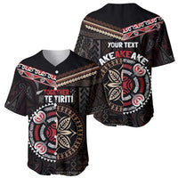 Aotearoa and Samoa Together For Te Tiriti Baseball Jersey Kowhaiwhai Mix Siapo LT7 - Polynesian Pride