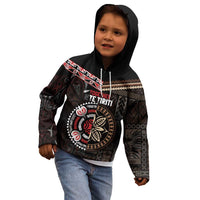 Aotearoa and Samoa Together For Te Tiriti Kid Hoodie Kowhaiwhai Mix Siapo LT7 - Polynesian Pride