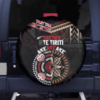 Aotearoa and Samoa Together For Te Tiriti Spare Tire Cover Kowhaiwhai Mix Siapo LT7 - Polynesian Pride