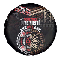 Aotearoa and Samoa Together For Te Tiriti Spare Tire Cover Kowhaiwhai Mix Siapo LT7 - Polynesian Pride