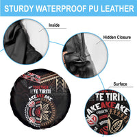 Aotearoa and Samoa Together For Te Tiriti Spare Tire Cover Kowhaiwhai Mix Siapo LT7 - Polynesian Pride
