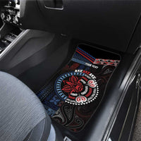 Aotearoa and Samoa Together For Te Tiriti Car Mats Kowhaiwhai Mix Siapo - Flag Color