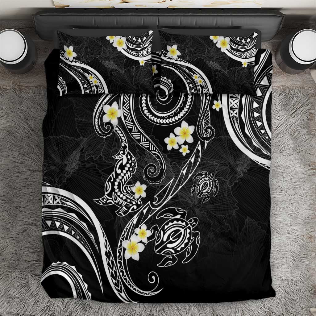 Polynesia Tribal Bedding Set Tentacles Plumeria