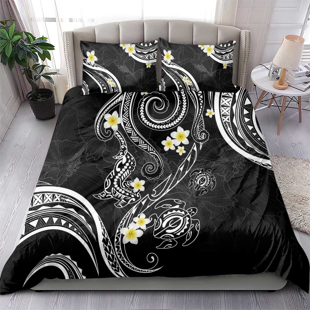 Polynesia Tribal Bedding Set Tentacles Plumeria