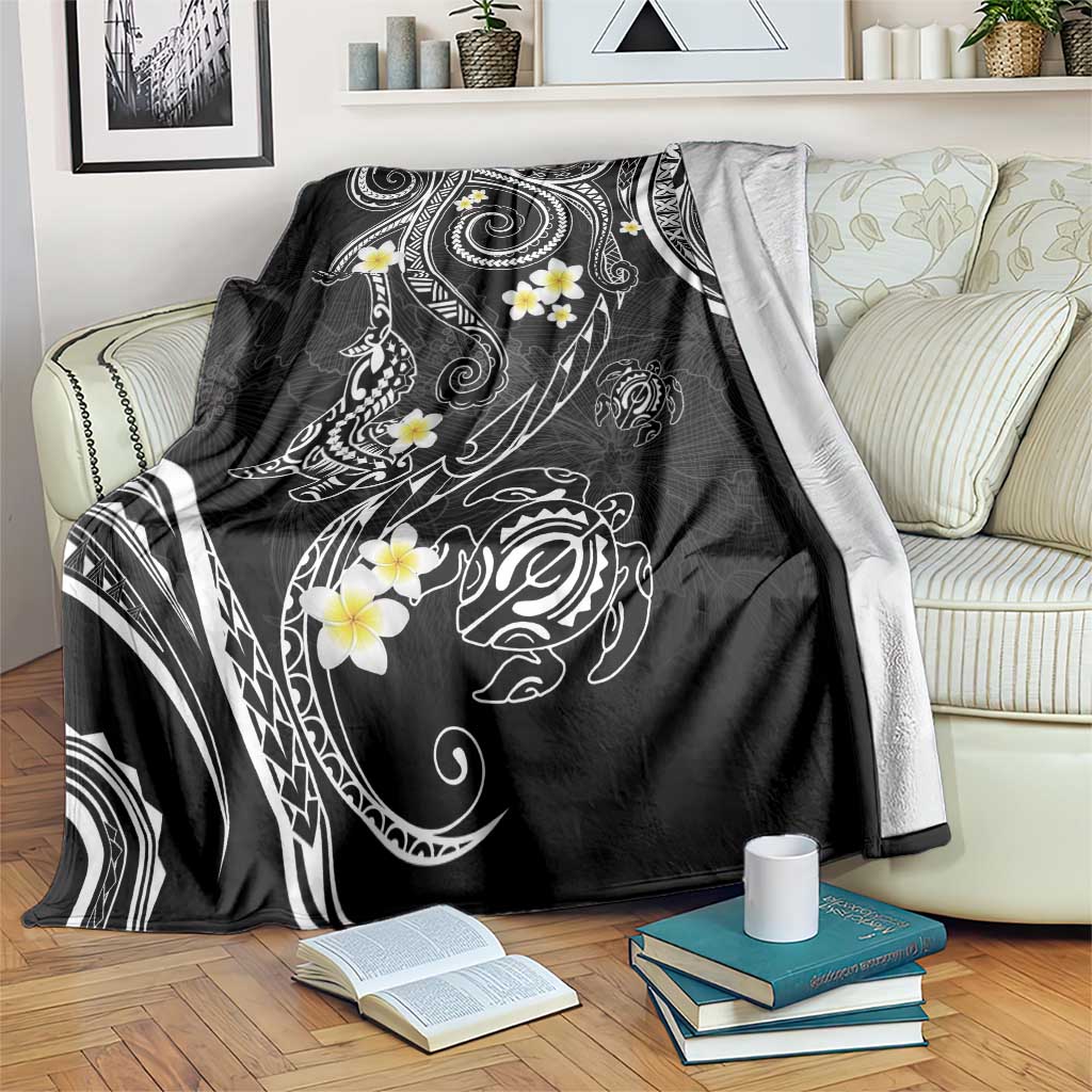 Polynesia Tribal Blanket Tentacles Plumeria