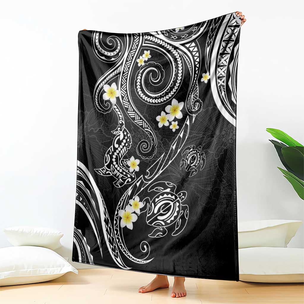 Polynesia Tribal Blanket Tentacles Plumeria