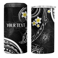 Polynesia Tribal 4 in 1 Can Cooler Tumbler Tentacles Plumeria