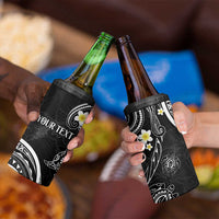 Polynesia Tribal 4 in 1 Can Cooler Tumbler Tentacles Plumeria