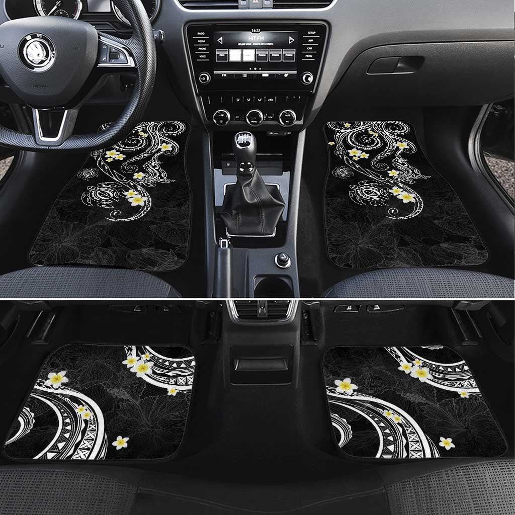 Polynesia Tribal Car Mats Tentacles Plumeria
