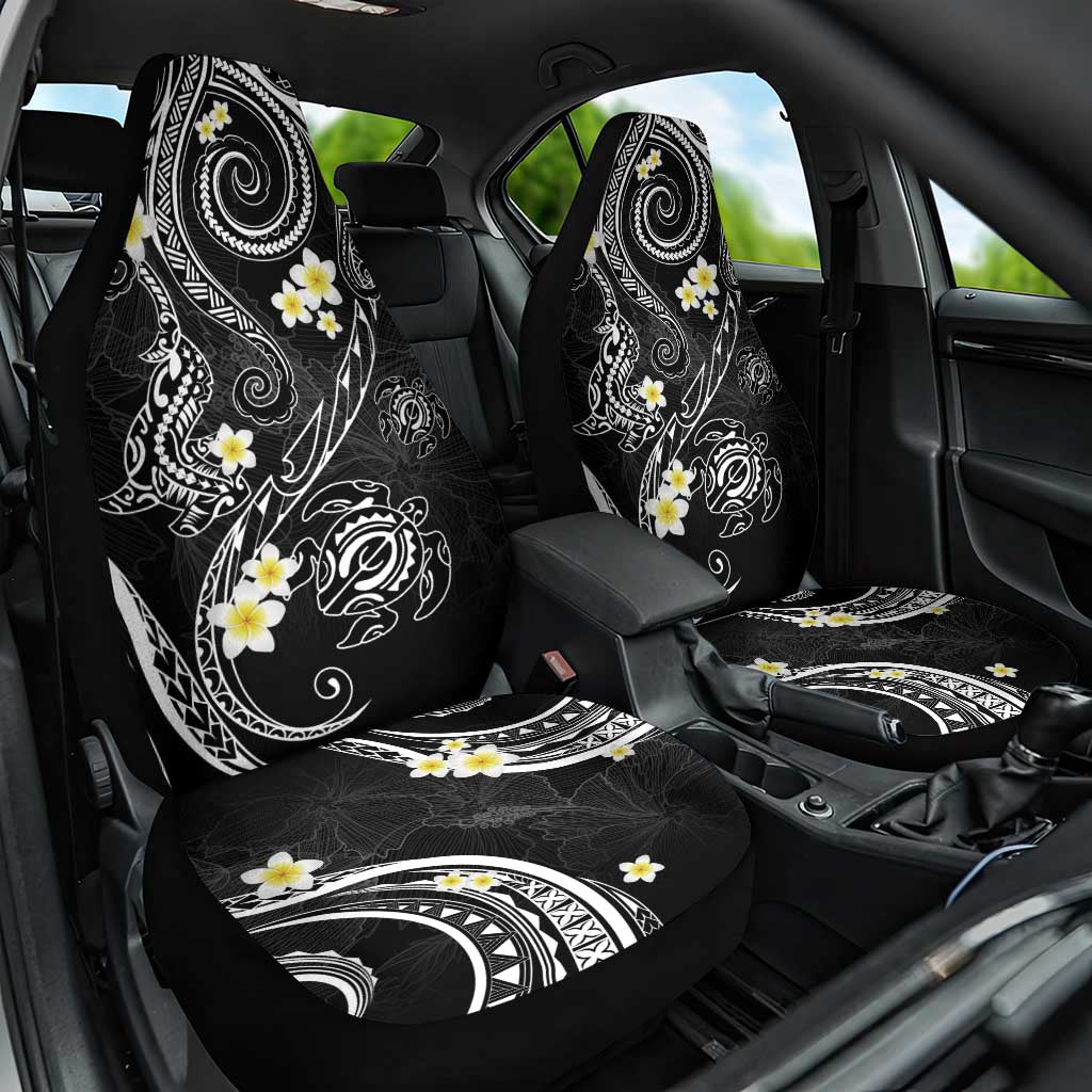 Polynesia Tribal Car Seat Cover Tentacles Plumeria