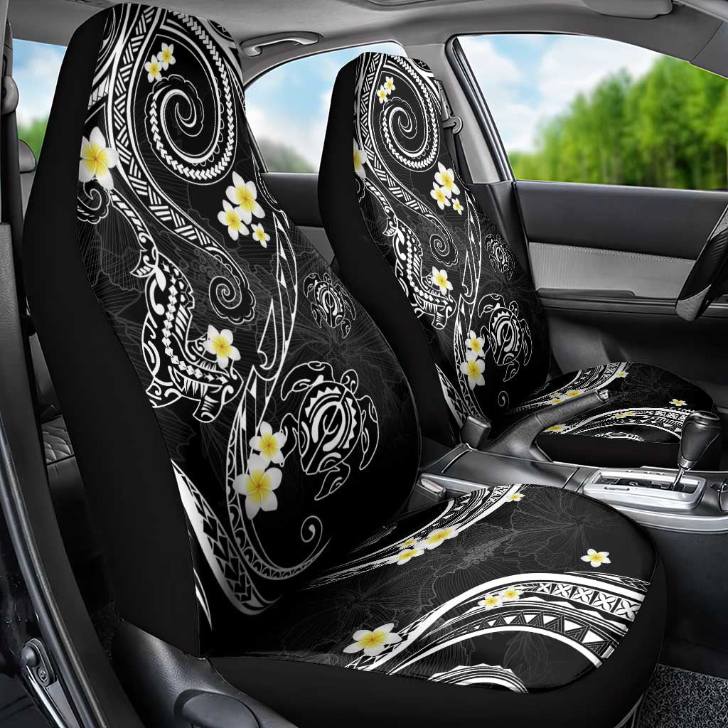 Polynesia Tribal Car Seat Cover Tentacles Plumeria