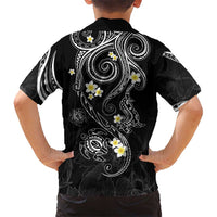 Polynesia Tribal Kid Hawaiian Shirt Tentacles Plumeria LT7 - Polynesian Pride