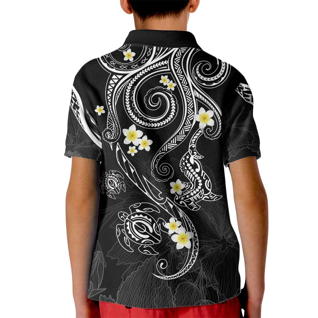 Polynesia Tribal Kid Polo Shirt Tentacles Plumeria LT7 - Polynesian Pride