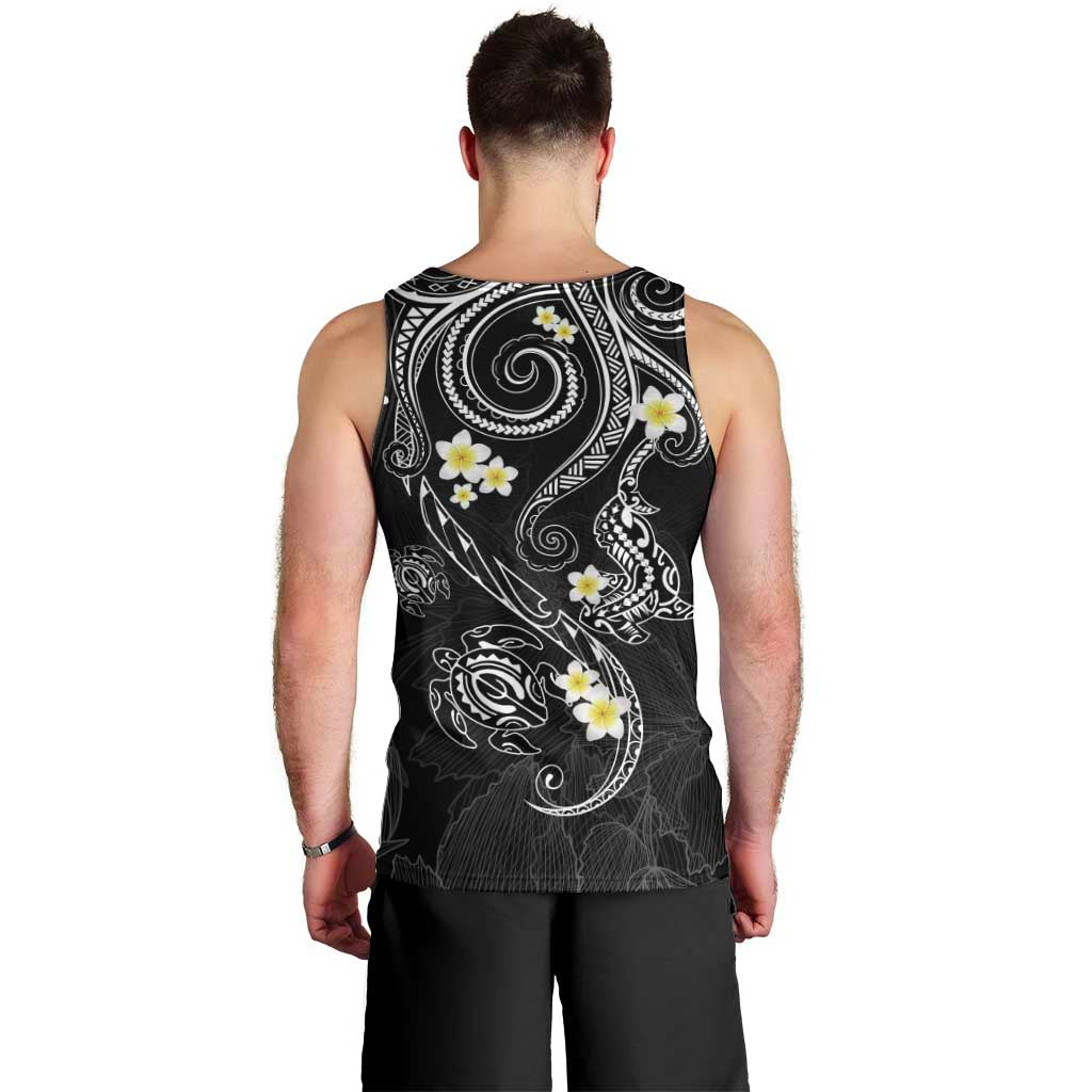 Polynesia Tribal Men Tank Top Tentacles Plumeria