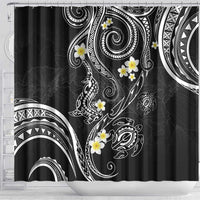 Polynesia Tribal Shower Curtain Tentacles Plumeria