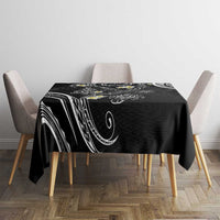 Polynesia Tribal Tablecloth Tentacles Plumeria