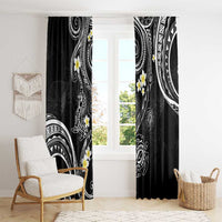 Polynesia Tribal Window Curtain Tentacles Plumeria