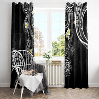 Polynesia Tribal Window Curtain Tentacles Plumeria