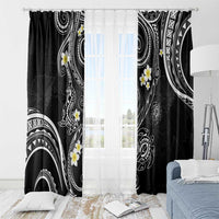 Polynesia Tribal Window Curtain Tentacles Plumeria