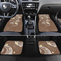 Polynesia Tribal Car Mats Mocha Plumeria Tentacles