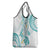 Polynesia Tribal Grocery Bag Teal Plumeria Tentacles