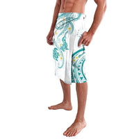 Polynesia Tribal Lavalava Teal Plumeria Tentacles