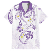 Polynesia Tribal Hawaiian Shirt Lilac Plumeria Tentacles