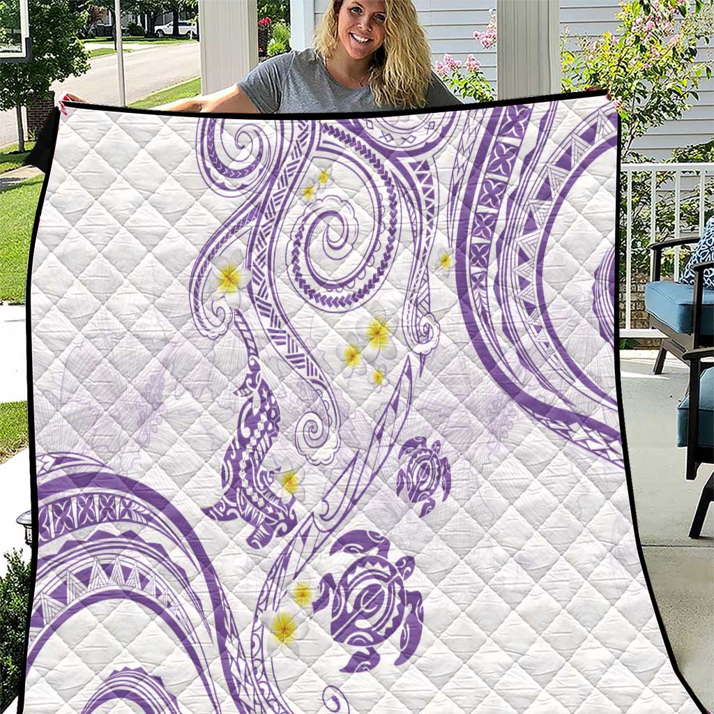 Polynesia Tribal Quilt Lilac Plumeria Tentacles LT7 Lilac - Polynesian Pride