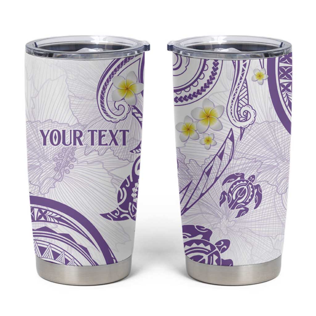 Polynesia Tribal Tumbler Cup Lilac Plumeria Tentacles