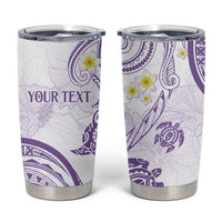 Polynesia Tribal Tumbler Cup Lilac Plumeria Tentacles