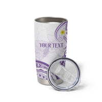 Polynesia Tribal Tumbler Cup Lilac Plumeria Tentacles