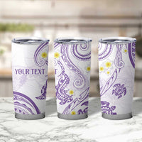 Polynesia Tribal Tumbler Cup Lilac Plumeria Tentacles