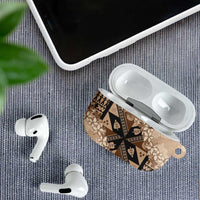 Bula Fiji Plumeria Tagimoucia Salusalu Beige AirPods Case Kaiviti Masi LT7 - Polynesian Pride