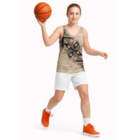 Bula Fiji Plumeria Tagimoucia Salusalu Beige Basketball Jersey Kaiviti Masi LT7 - Polynesian Pride