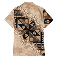 Bula Fiji Plumeria Tagimoucia Salusalu Beige Hawaiian Shirt Kaiviti Masi LT7 - Polynesian Pride