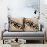 Bula Fiji Plumeria Tagimoucia Salusalu Beige Pillow Cover Kaiviti Masi LT7 - Polynesian Pride