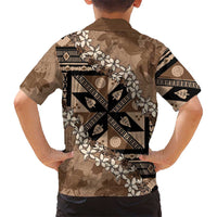 Bula Fiji Plumeria Tagimoucia Salusalu Mocha Hawaiian Shirt Kaiviti Masi LT7 - Polynesian Pride